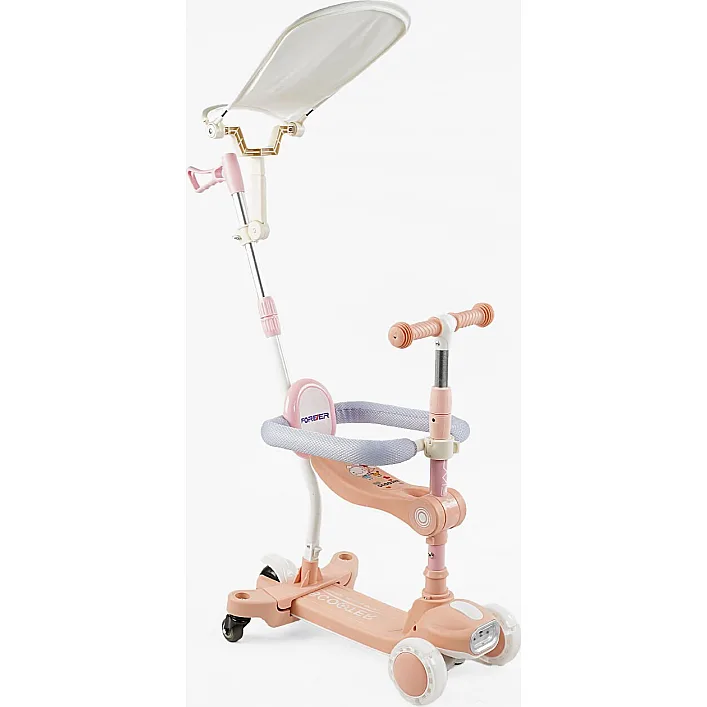 Самокат 5в1 "Skyper" BT-39904(8) колеса PU125х40мм со светом, укр озвучивание и подсветка платформы,с ДОП. КОЛЕСАМИ, защитный бампер, в коробке