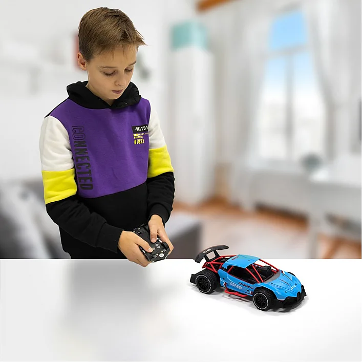 Автомобиль GESTURE SENSING на р/у и с сенсорным управлением - DIZZY, синий, аккумулятор. 3,7V, 1:16 (Маш8502)