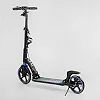 Самокат двухколесный "Best Scooter" 90166-B (2) ФАРА, переднее колесо PU 230 мм, заднее колесо 200мм, 2 амортизатора, дисковый тормоз, зажим руля