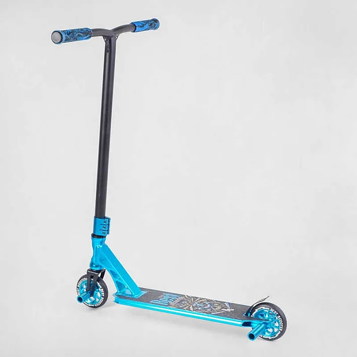Самокат трюковый 53480 Best Scooter (4) HIC-система, ПЕГИ, алюминиевый диск и дека, АНОДИРОВАННАЯ ПОКРАСКА, колёса PU, d=110мм, ширина руля - 60 см