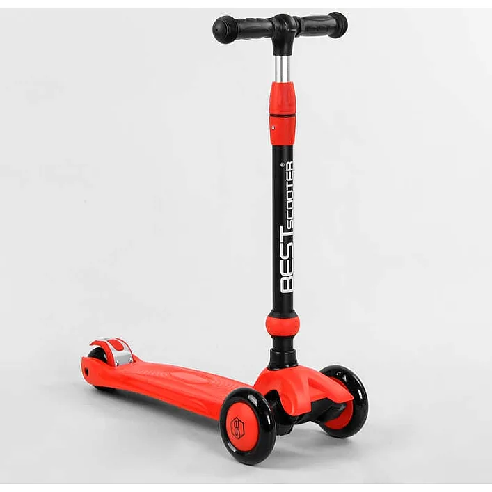 Самокат-велобег 3в1 трехколесный BS-71899 (4) Best Scooter, 3 колеса PU со светом, сидение, амортизаторы, родительская ручка