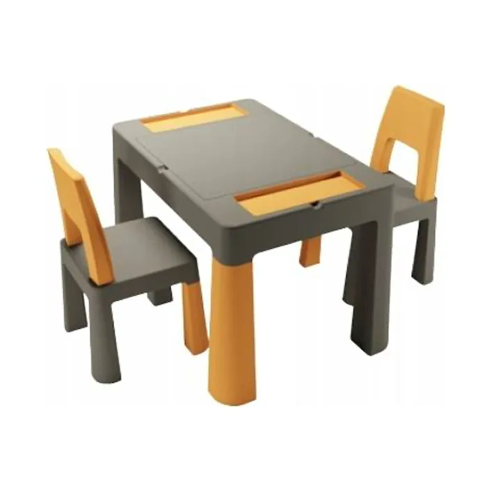 Комплект Multifun Teggi 1+2 (столик та кріселка) графіто-гірчичний, TI-011-172 TEGA