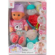 Пупс 9563 (24) "Tutu Baby playset", музичний чіп, характерні звуки та фрази, заплющує очі, аксесуари, в коробці