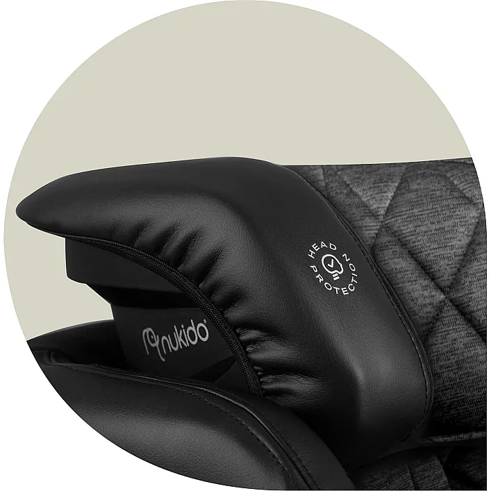 Автокрісло Nukido Louis ISOFIX 15-36 кг, чорно-сіре