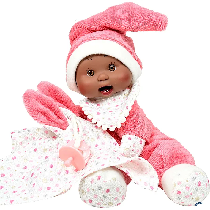 Пупс, серия SOFT DOUDOU, в коралловой одежде в коробке, 26см, Nines d`Onil (04323)