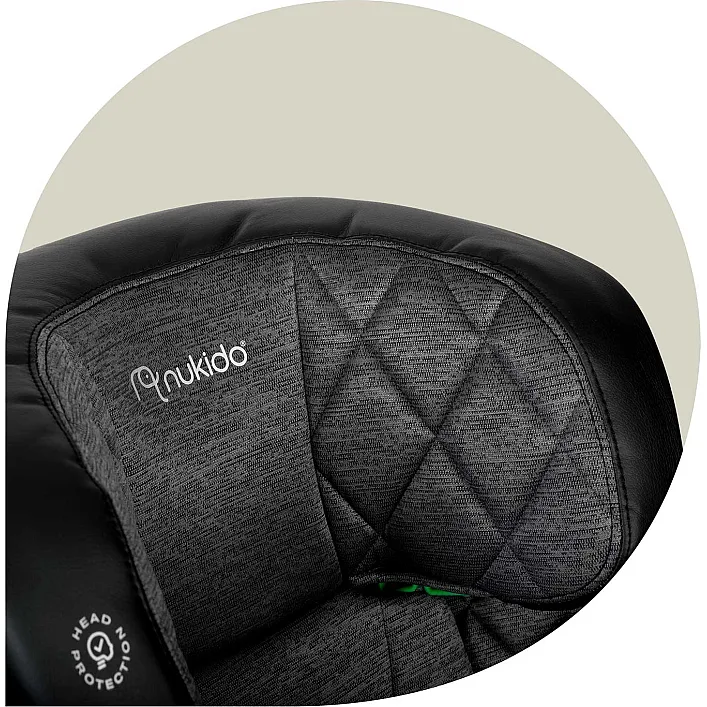 Автокрісло Nukido Louis ISOFIX 15-36 кг, чорно-сіре