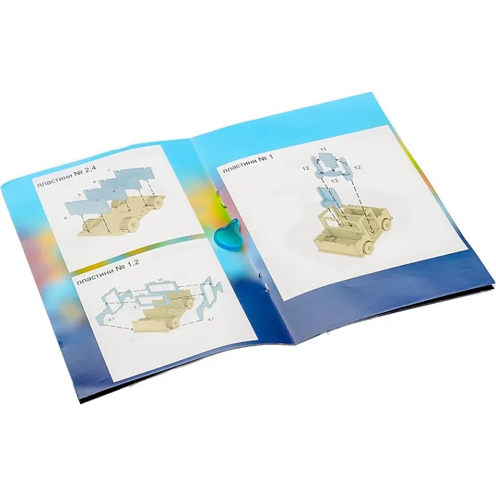 Деревянный 3D конструктор "Машинка" 43 дет. Puz-00930 г. 8,7*14*8,2 см PuzzleOK (Дер8937)
