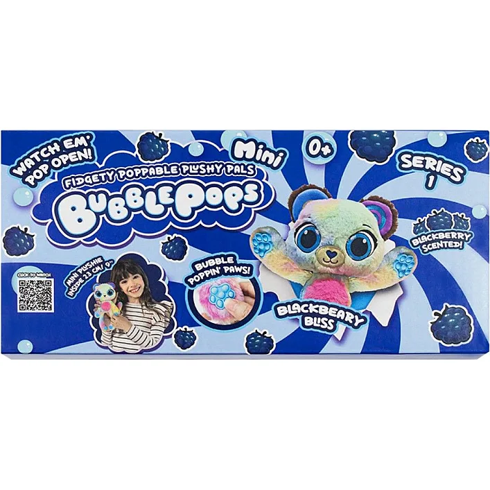 М’яка іграшка з ароматом "Bubble Pops міні. Чорничне медвежа" (20 см)