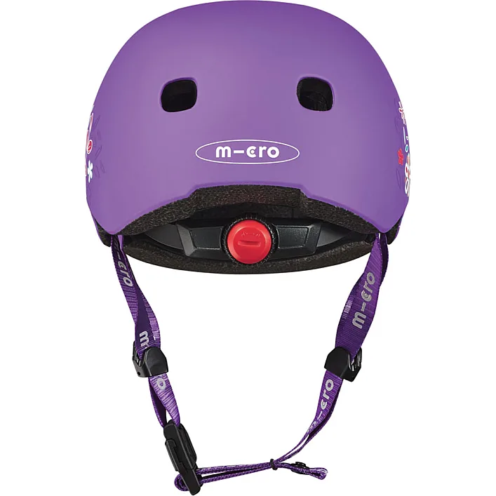 Захисний шолом MICRO - ФІОЛЕТОВИЙ З КВІТАМИ (48-53 cm, S)