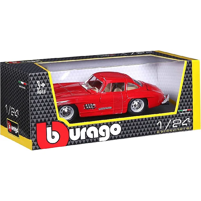 Автомодель - MERCEDES-BENZ 300 SL (1954) (асорті червоний, сріблястий, 1:24)