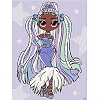 Набір для розпису по номерах для дітей "L.O.L. Surprise! O.M.G. Fashion show Lady Braids" зі стразами 30х40 см. KHO6272 (Нас5273)