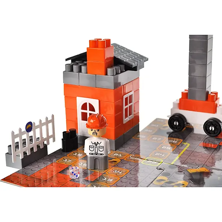 Конструктор "Block&Steps: Строительный набор" + ходилка и мемори игра 3в1, 94дет. QB300-003 qbee (Кон3933)