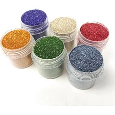 Набор глиттера для био-тату "Большой № 5" glitter-set-big-6x-5, 6 штук по 12 мл