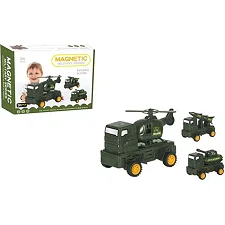 Конструктор магнитный военный 31дет в коробке 201-13 р.26,5*6,5*20,5см (Кон2113)