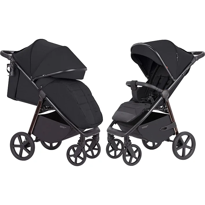 Дитяча коляска прогулянкова CARRELLO Bravo (CRL-5515 Jet Black 2024 NF) складна