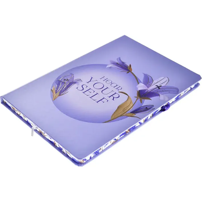 Блокнот на резинке А5 13.6×20.8 cm, 80 л., твердый переплет Цветы 761322ML (Кнц6244)