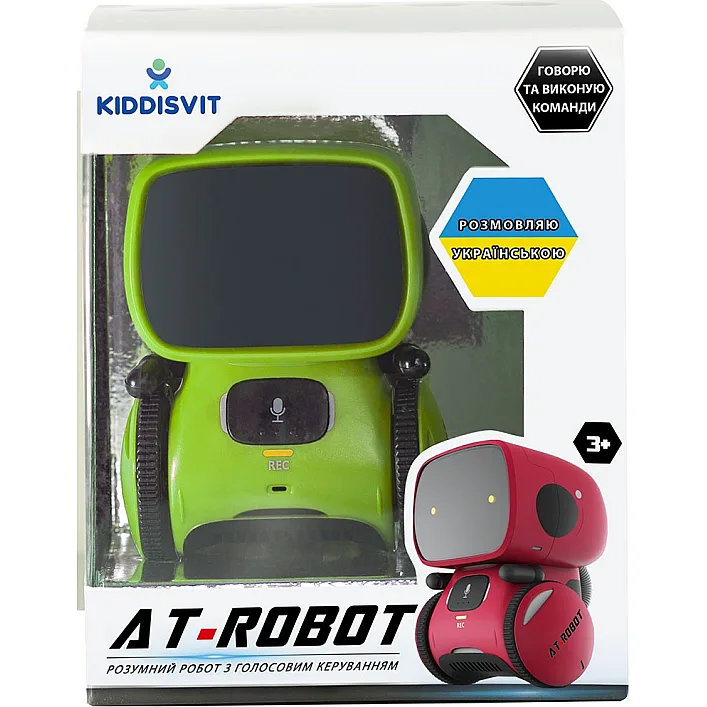 Интерактивный робот с голосовым управлением AT-Robot зеленый укр. язык AT001-02-RUS AHEAD TOYS (Хло5798)