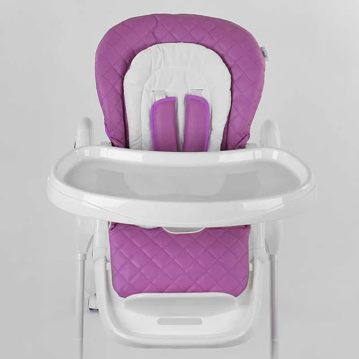 Стульчик для кормления Toti W-62005 (1) мягкий PU, мягкий вкладыш, 4 колеса, съемный столик, в коробке