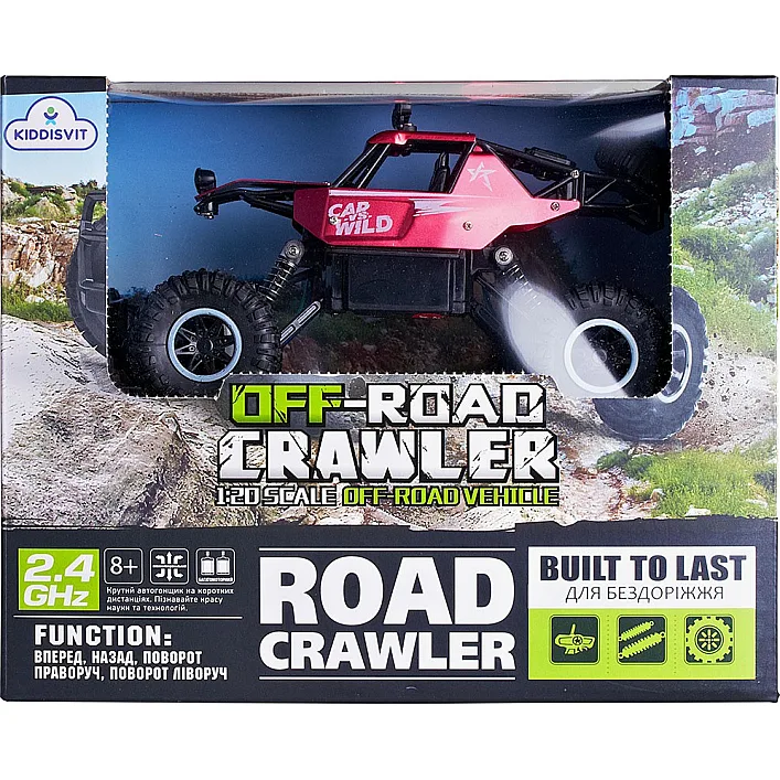 Автомобиль OFF-ROAD CRAWLER на р/к - CAR VS WILD (красный, акум. 3,6V, металл. корпус, 1:20) (Маш0517)