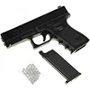 Іграшковий пістолет на кульках "Glock 17" Galaxy G15 метал чорний