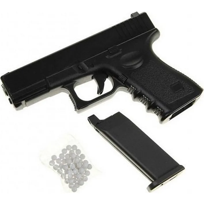 Іграшковий пістолет на кульках "Glock 17" Galaxy G15 метал чорний
