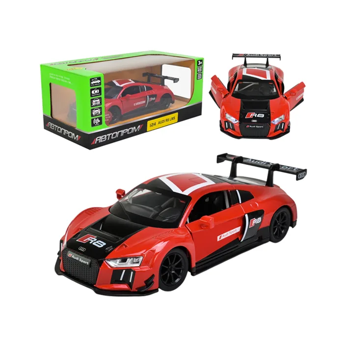 Машина металева 68262A "Автопром",1:24 Audi R8 LMS, відкриваються двері, коробка 24,5-12,5 см (Маш2312)