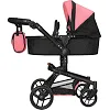 Коляска для куклы CARRELLO FORTUNA 9695 PEACH PINK с сумкой, металлическая, коробка 54,5*14,5*38,5 (Дев7842)