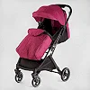 Тележка прогулочная детская "JOY" Comfort L-20115 (1) цвет Розовая, рама сталь с алюминием, футкавер, подстаканник, телескопическая ручка