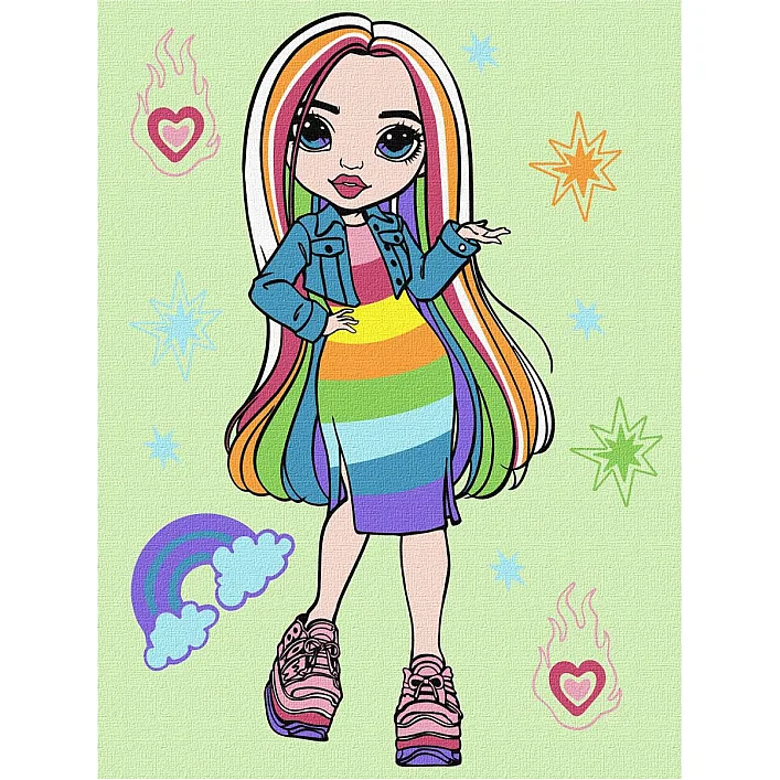 Картина по номерах "Rainbow High Amaya Raine" 30х40 см
