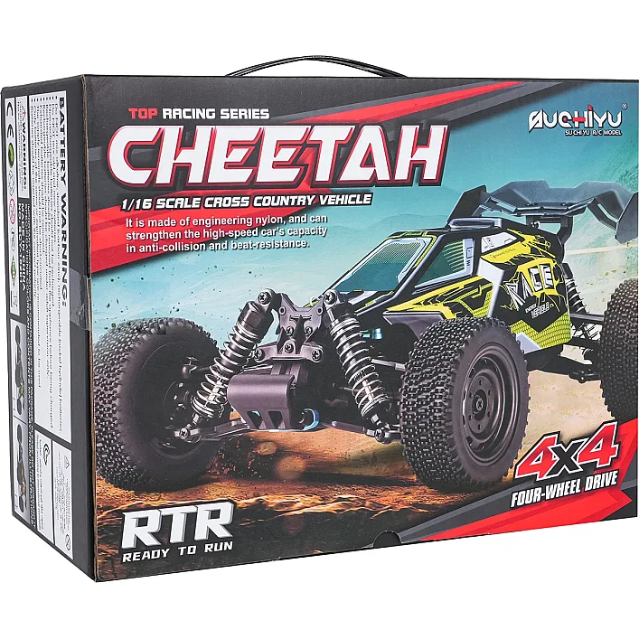 Дитяча машинка Ramiz CHEETAH 16201 на дистанційному керуванні, масштаб 1:16, чорно-зелена
