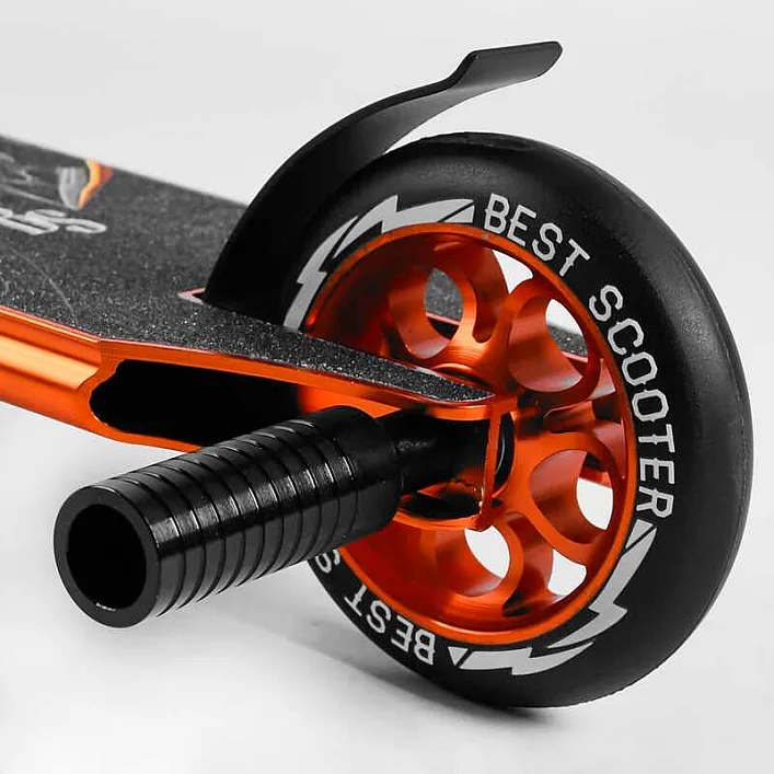 Самокат трюковый 53880 Best Scooter (4) HIC-система, ПЕГИ, алюминиевый диск и дека, АНОДИРОВАННАЯ ПОКРАСКА, колёса PU, d=110мм, ширина руля - 60 см