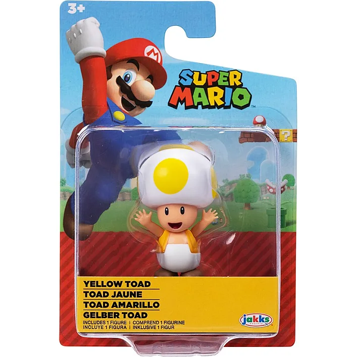 Игровая фигурка с артикуляцией SUPER MARIO - Желтый Тоад 6 cm