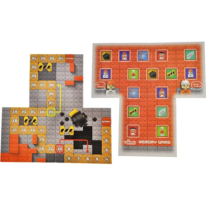 Конструктор "Block&Steps: Строительный набор" + ходилка и мемори игра 3в1, 94дет. QB300-003 qbee (Кон3933)