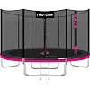 Батут THUNDER OUTSIDE PRO с наружной сеткой 12 футов 366 см черно-розовый