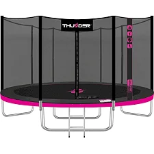 Батут THUNDER OUTSIDE PRO с наружной сеткой 12 футов 366 см черно-розовый