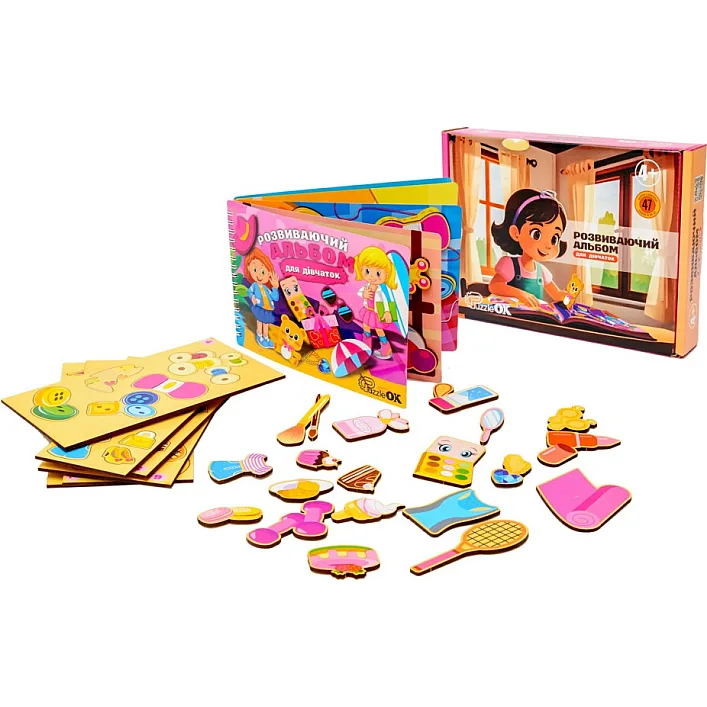 Развивающий альбом для девочек Puz-22921 PuzzleOk (Дер2689)
