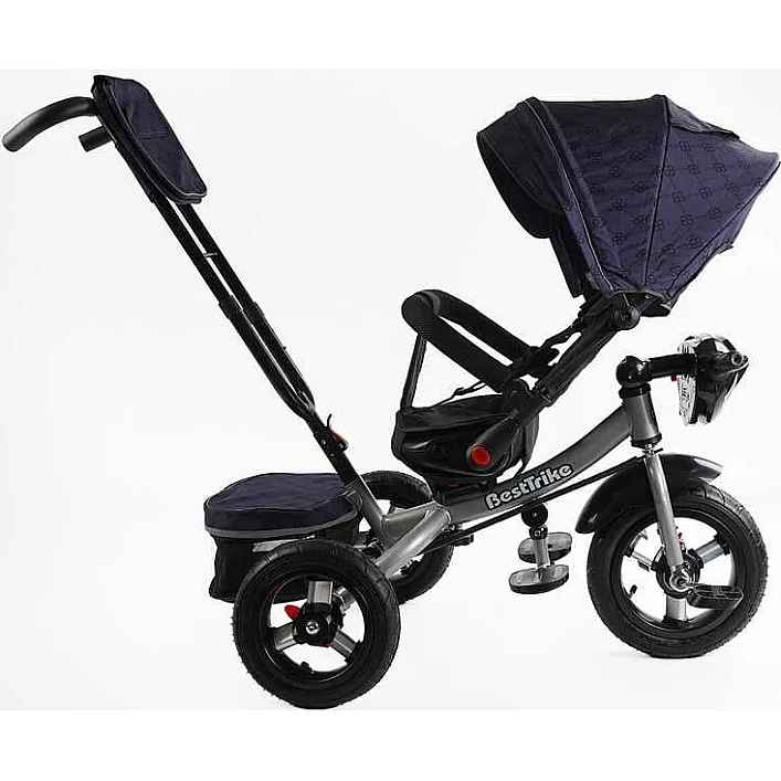 Велосипед 6088 F – 702-15 Best Trike (1) ПОВОРОТНОЕ СИДЕНИЕ, СЛОЖНОЕ КЕРМО, ФАРА МУЗЫКАЛЬНАЯ С USB,Bluetooth НАДУВНЫЕ КОЛЕСА, ПУЛЬТ ВКЛЮЧЕНИЯ СВЕТА И ЗВУКА