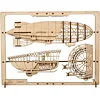 Дерев'яний механічний 3D конструктор Ugears Цепелін (70208)