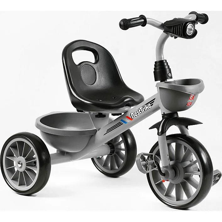 Велосипед 3-х колісний BS-18125 "Best Trike" (1) колеса EVA переднє 12’’, заднє 10’’, сталева рама, фара з музикою та світлом, 2 кошики, в коробці