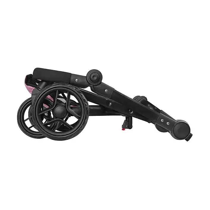Коляска для куклы CARRELLO FORTUNA 9695 PEACH PINK с сумкой, металлическая, коробка 54,5*14,5*38,5 (Дев7842)