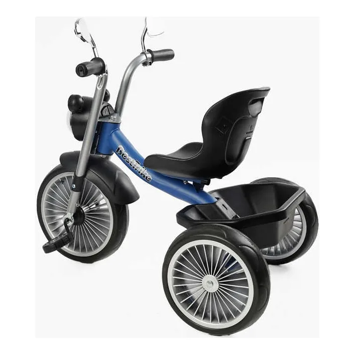 Велосипед 3-х колесный BS-68096 "Best Trike" (1) колеса EVA переднее 10', заднее 8', стальная рама, УКР. ВЗУЧИВАНИЕ, корзина, в коробке