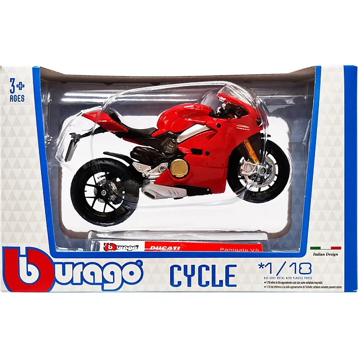 Дитяча модель Мотоцикла "DUCATI Panigale V4" Bburago 18-51030-5 масштаб 1:18