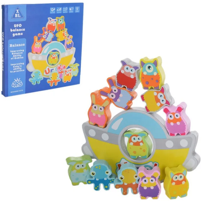 Деревянный балансир "Корабль" Bambi MD 1661 с фигурками животных