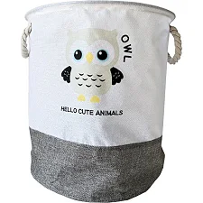 Корзина для игрушек и белья "Hello cute animals Сова" MGZ-1006(Grey) 35 х 40 см