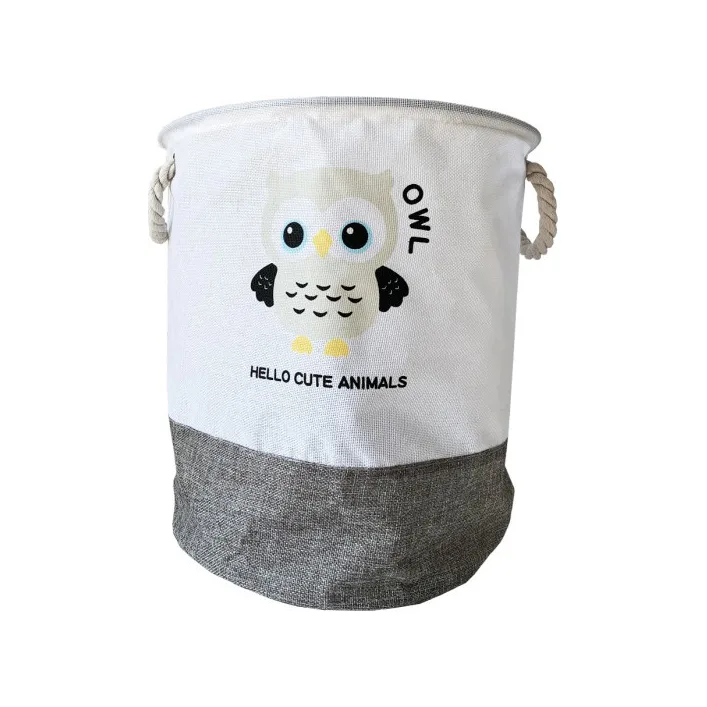 Кошик для іграшок та білизни "Hello cute animals Сова" MGZ-1006(Grey) 35 х 40 см