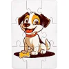 Деревянный пазл-раскраска "Собачка" А5 Puz-22940 PuzzleOK (Дер9880)