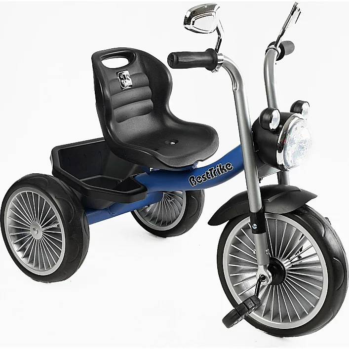 Велосипед 3-х колесный BS-68096 "Best Trike" (1) колеса EVA переднее 10', заднее 8', стальная рама, УКР. ВЗУЧИВАНИЕ, корзина, в коробке
