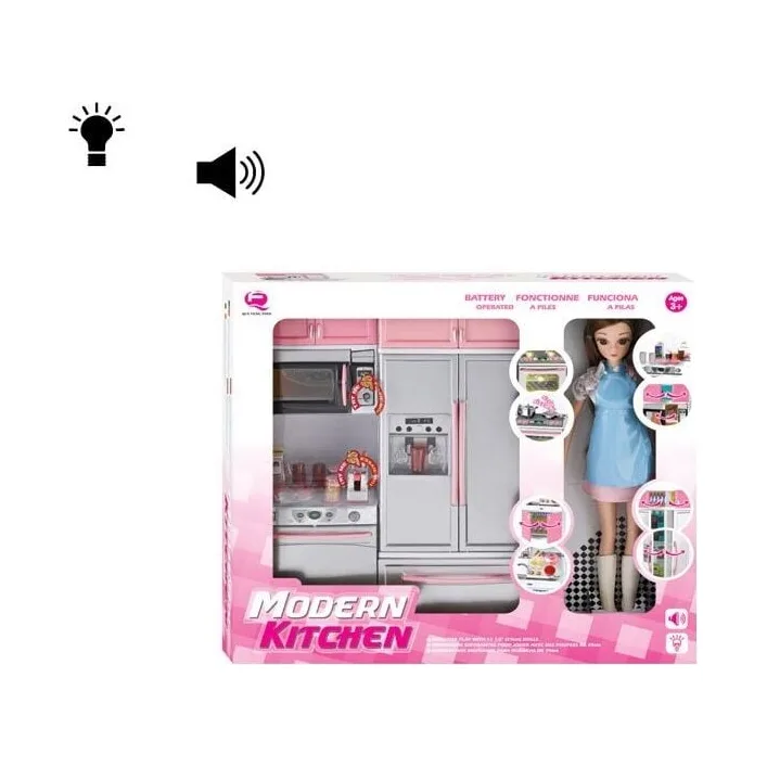 Кукла 26215 P-D (24/2) 30 см, мебель, подсветка, звуки, в коробке