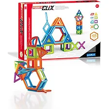 Магнитный конструктор Guidecraft PowerClix Frames, 48 деталей (G9200)