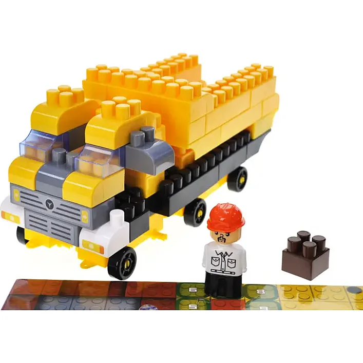 Конструктор "Block&Steps: Мегастроитель" + ходилка и мемори игра 3в1, 125дет. QB300-204 qbee (Кон3284)